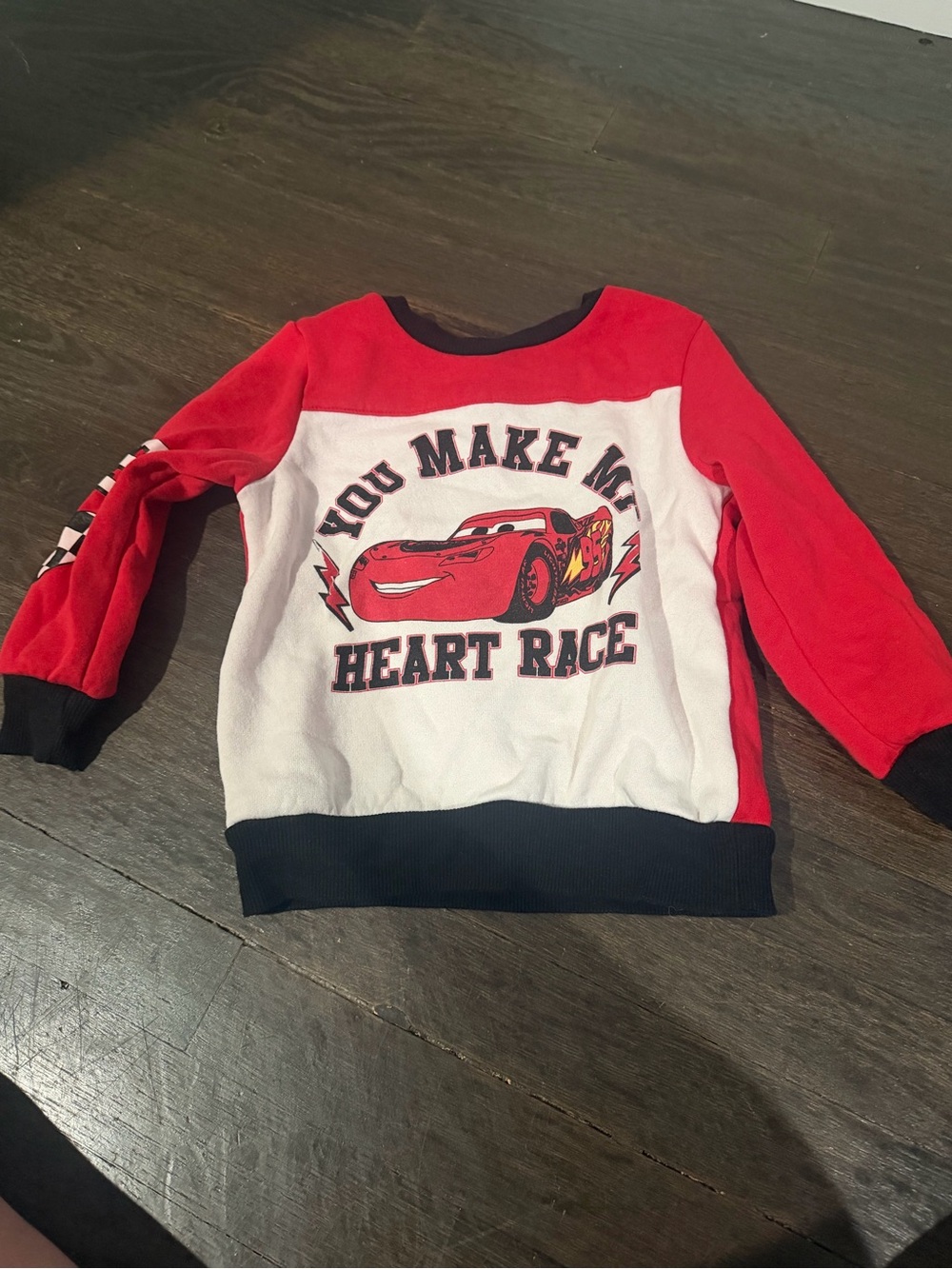 Disney lightning McQueen 'You Make My Heart Race' Kids Pullover
